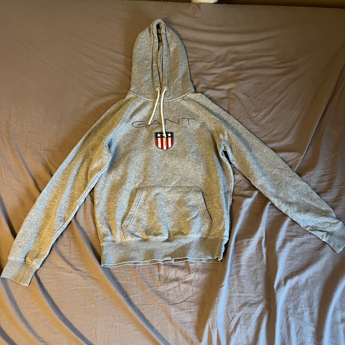 Grå hoodie från GANT med tryck - 1