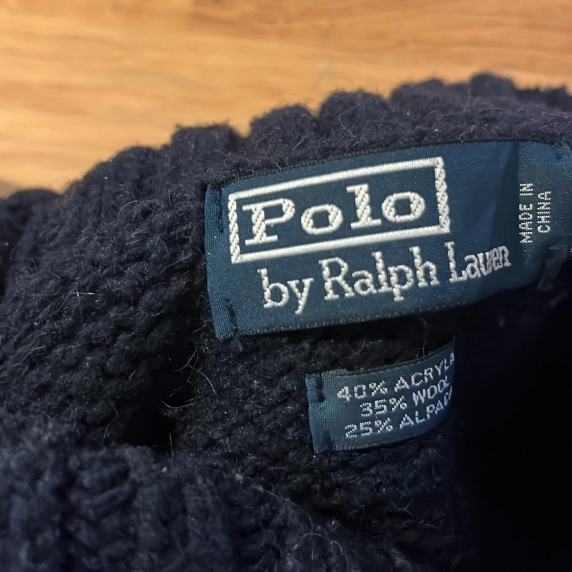Blå stickad halsduk från Polo Ralph Lauren - 1