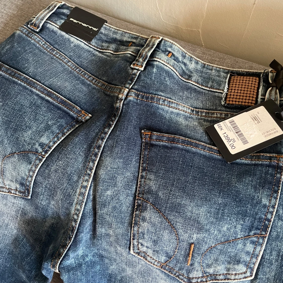 Två par skinny jeans i blå denim - 3