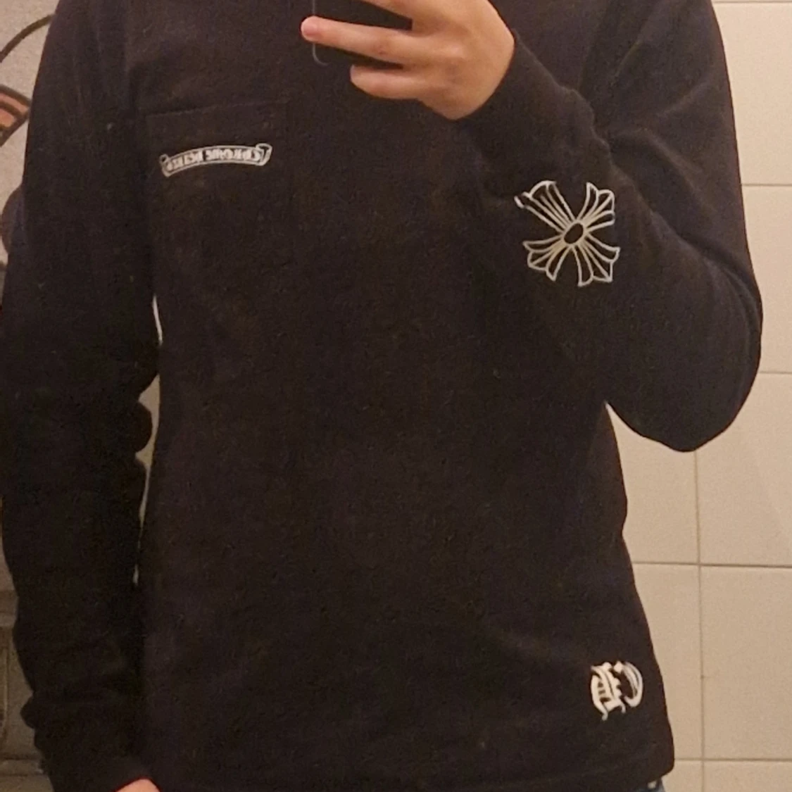 Svart långärmad tröja Chrome Hearts - 1