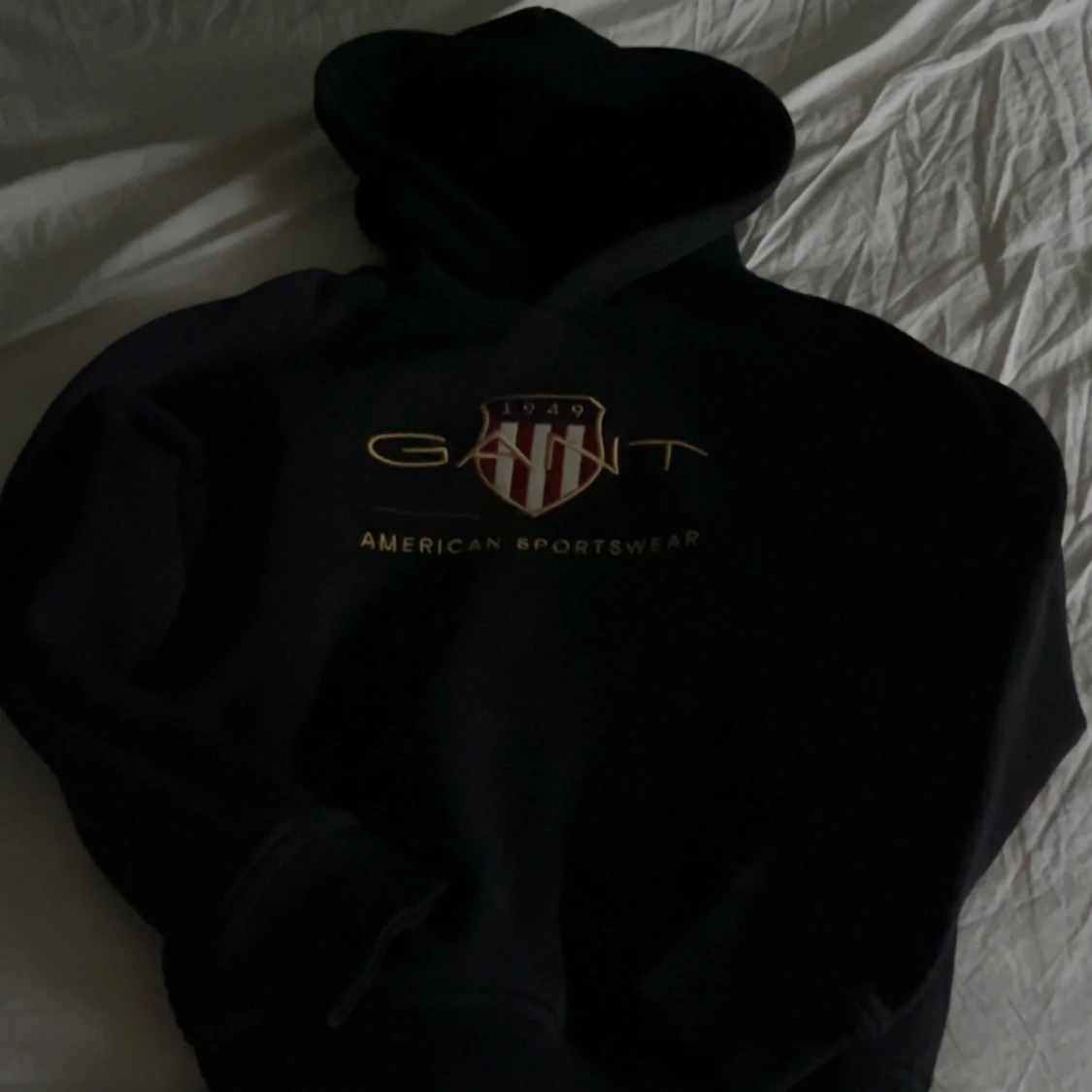 Svart hoodie från GANT med tryck