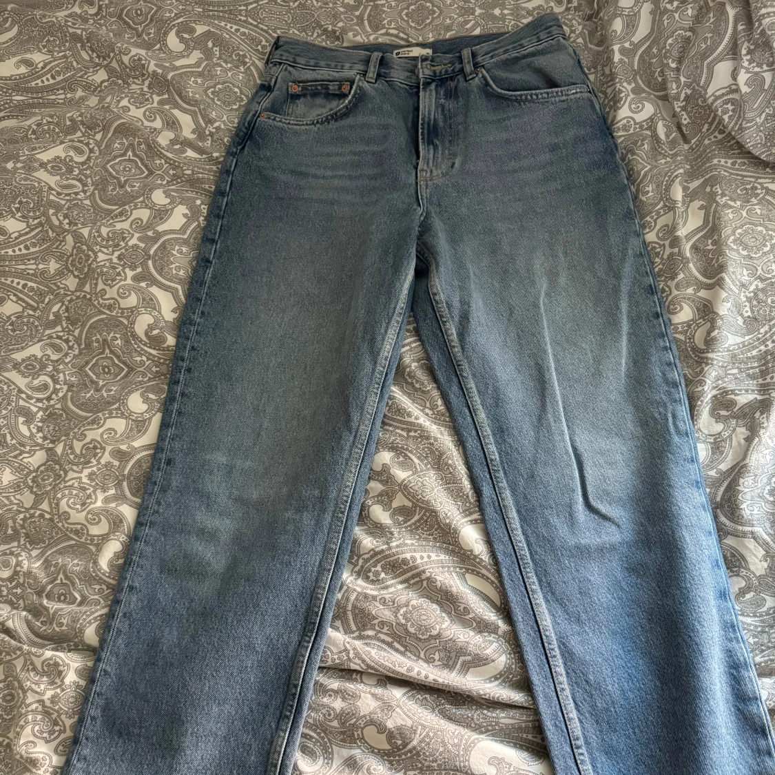 Blå wide jeans från Gina Tricot - 2