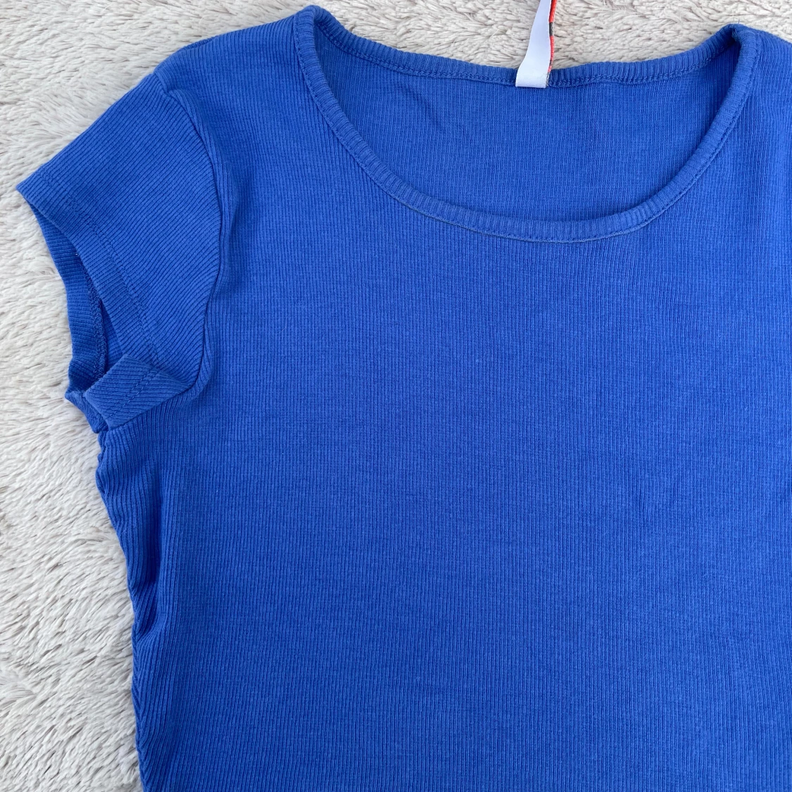Blå ribbad topp från FB Sister - 1
