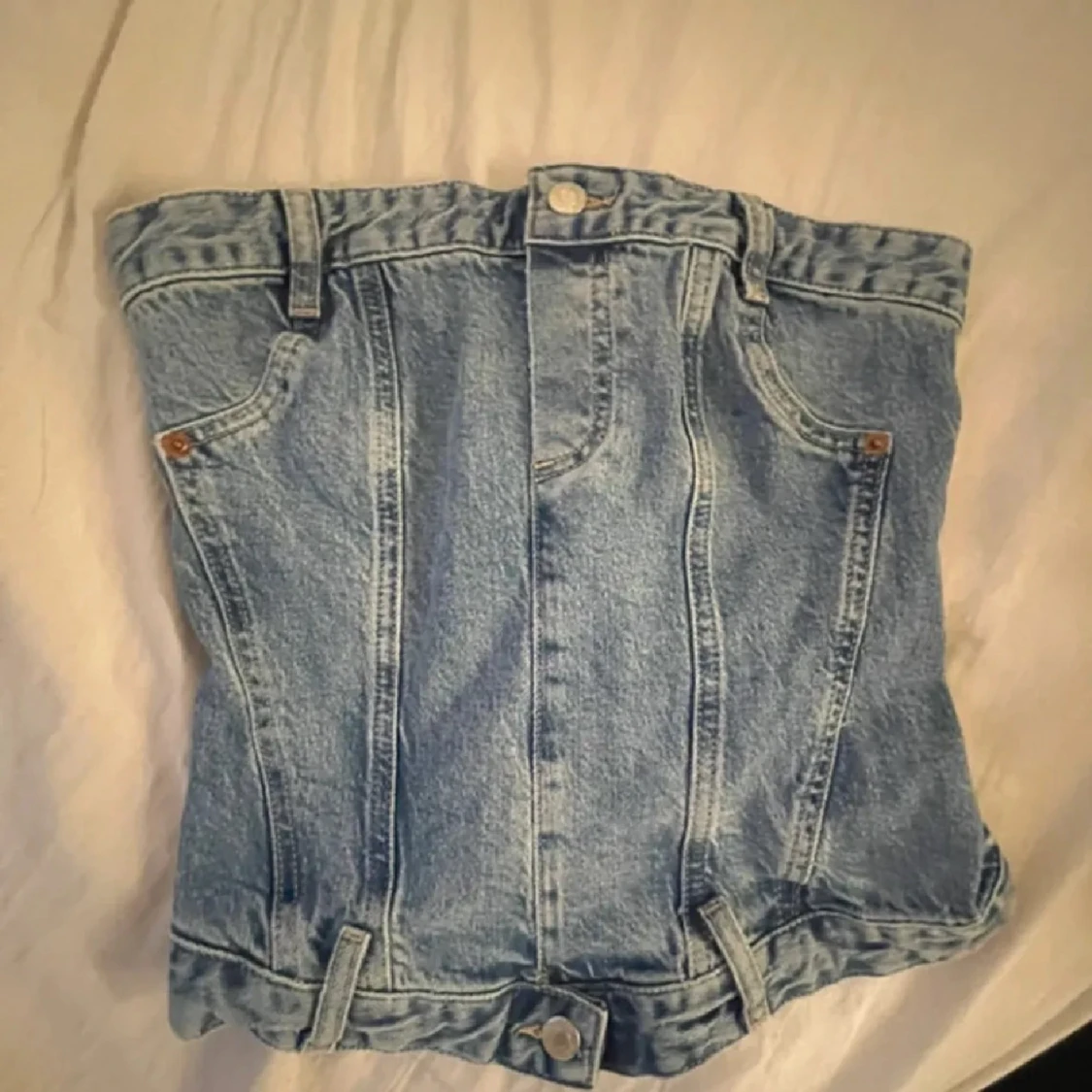Jeans tubtopp från Zara