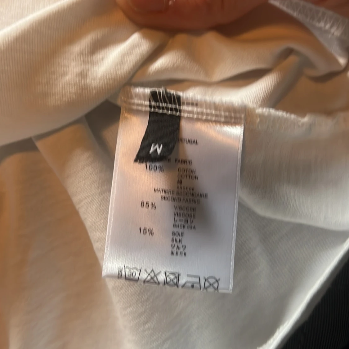 Vit Burberry t-shirt med rutiga ärmar - 2