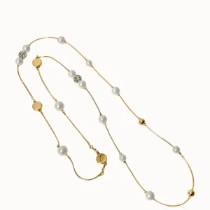 Guldhalsband med pärlor från Ioaku - Superfint halsband, oanvänt i boxen💕nypris 899
