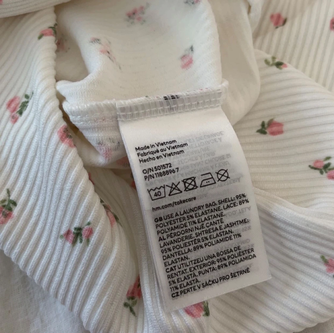 Vit blommig klänning - 4