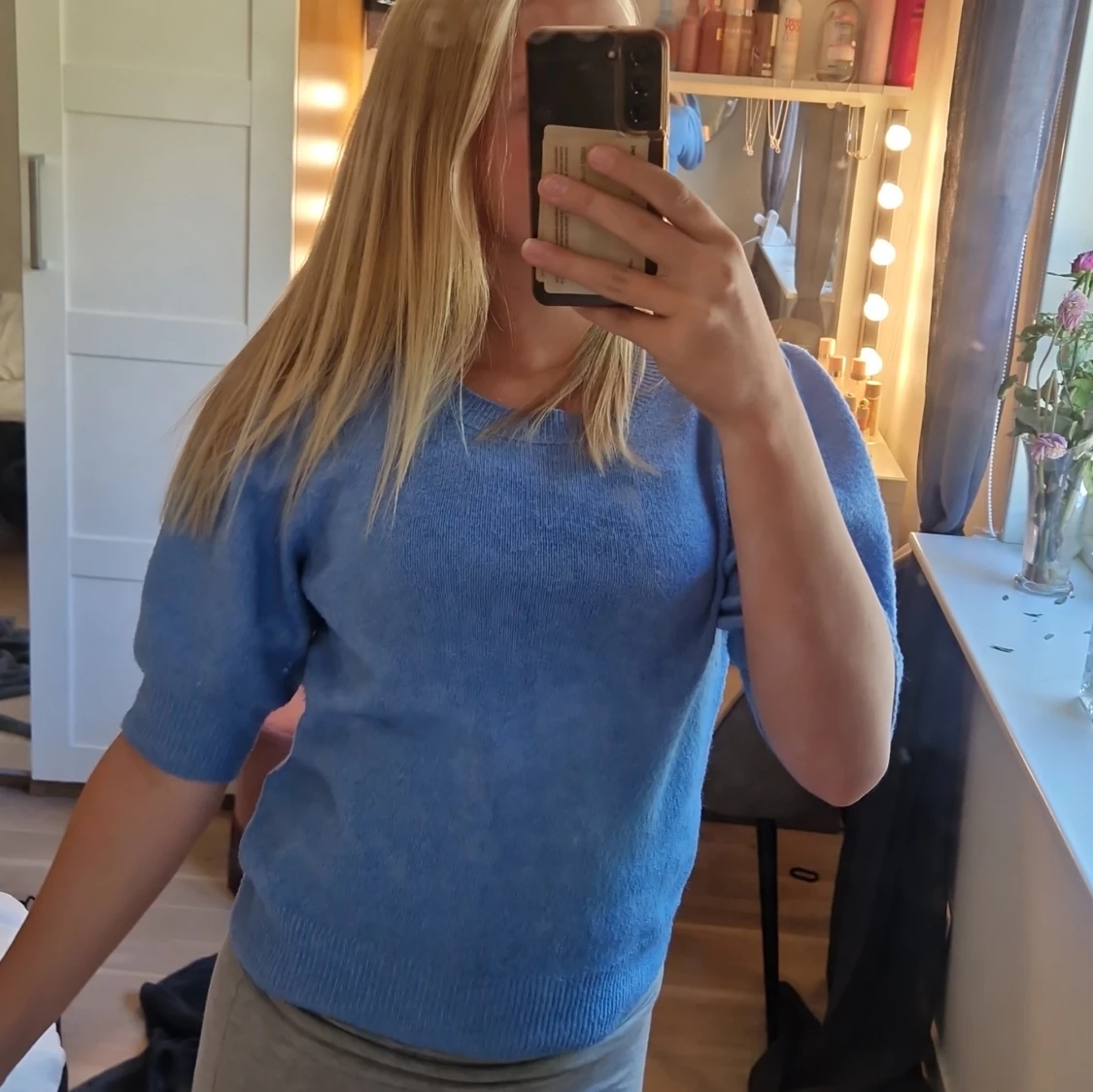 Blå stickad tröja från ONLY - 3