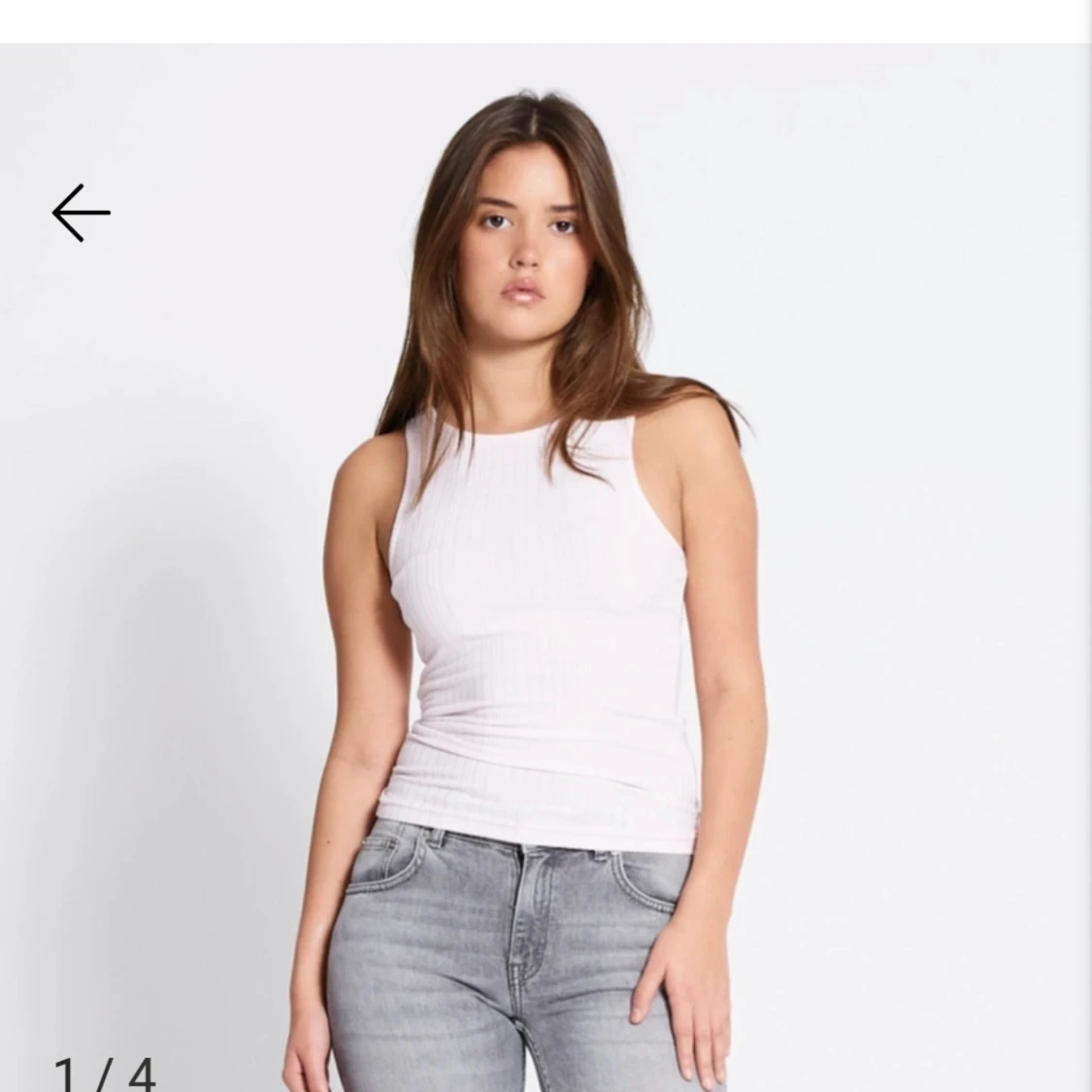 Vit ribbad linnetopp