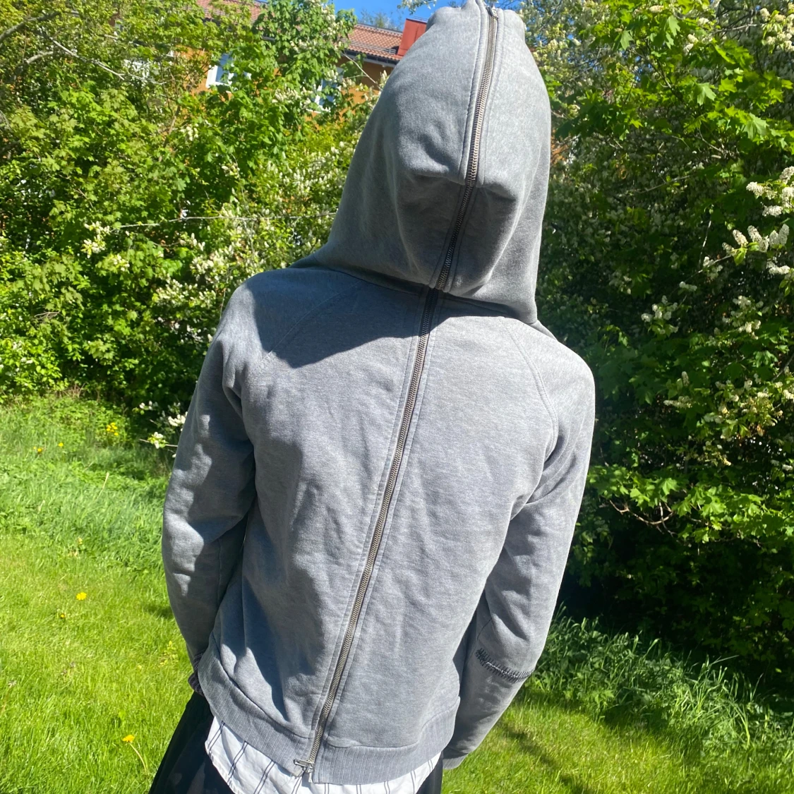 long zipper zip-hoodie