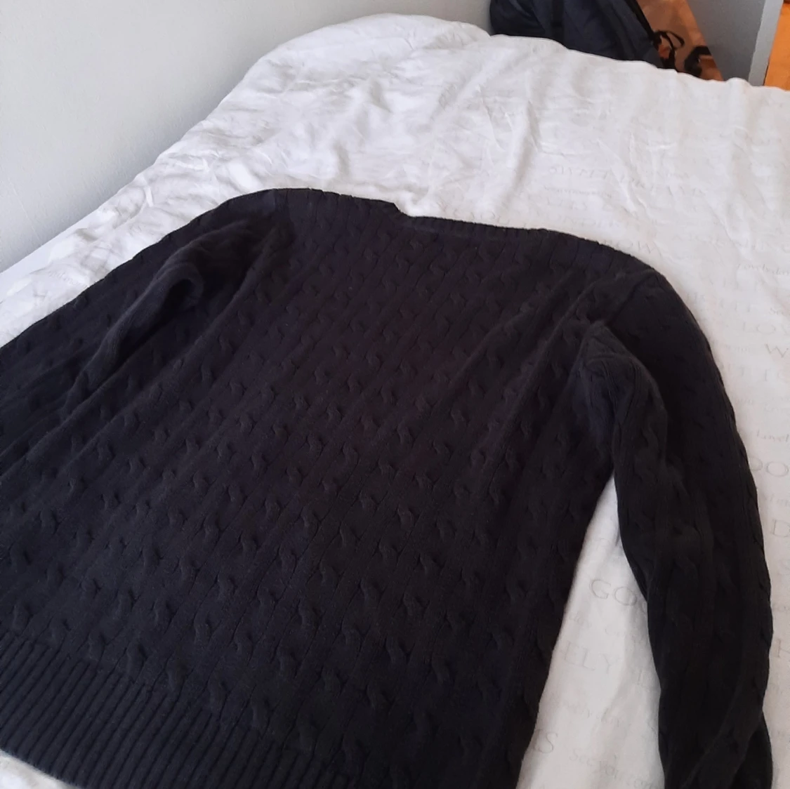 Svart kabelstickad tröja från Polo Ralph Lauren - 2