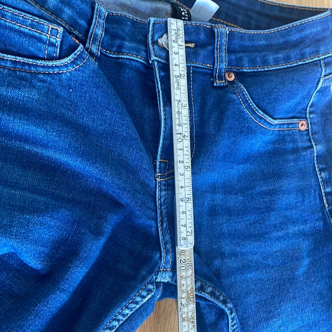 Lågmidjade/midwaist Blå bootcut jeans - 3