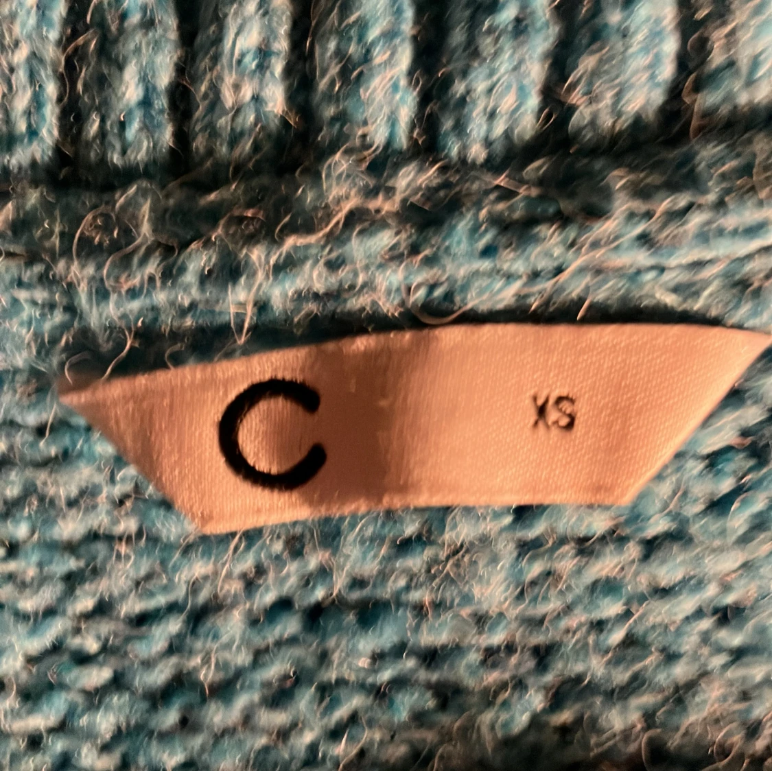 Populär Blå stickad tröja med dragkedja - 3