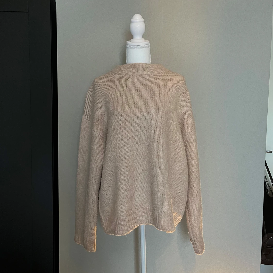 rosa stickad tröja - 1