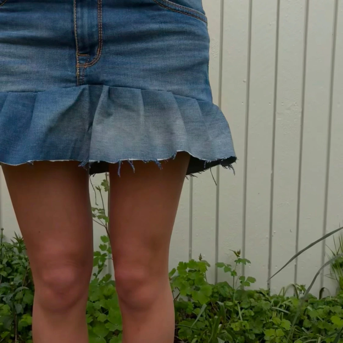 Jeanskjol med volang - 1