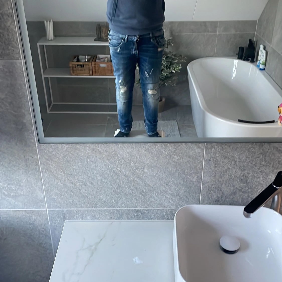 Replay blå slitna slim jeans - 3