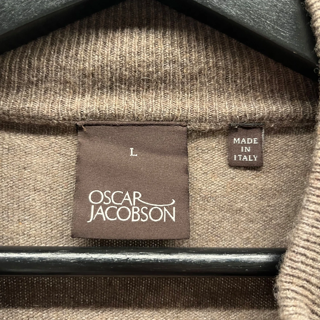 Beige half zip tröja Oscar Jacobson - 1