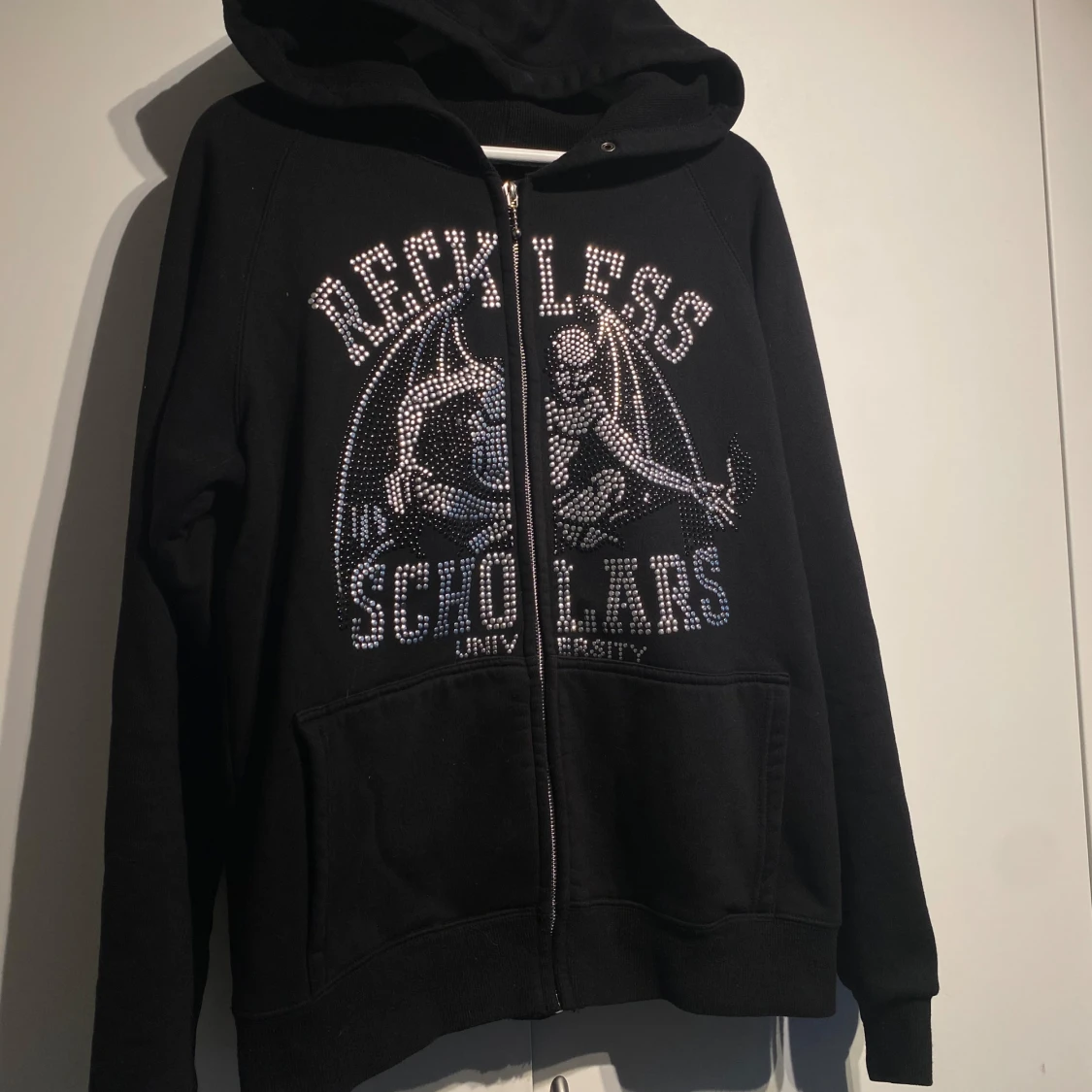 Reckless Scholars Zip Hoodie Svart - 3