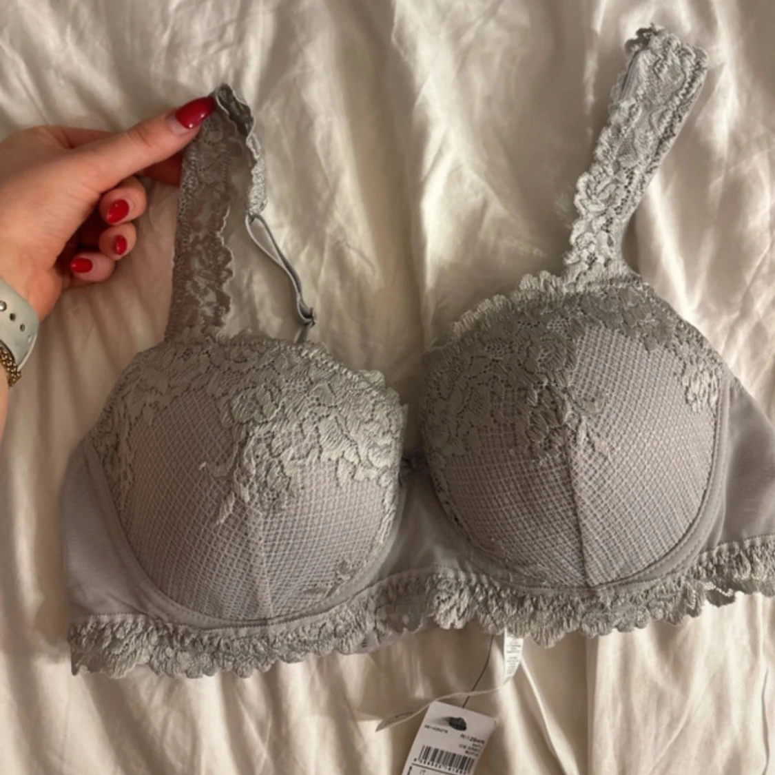 Grå spets-bh - 1