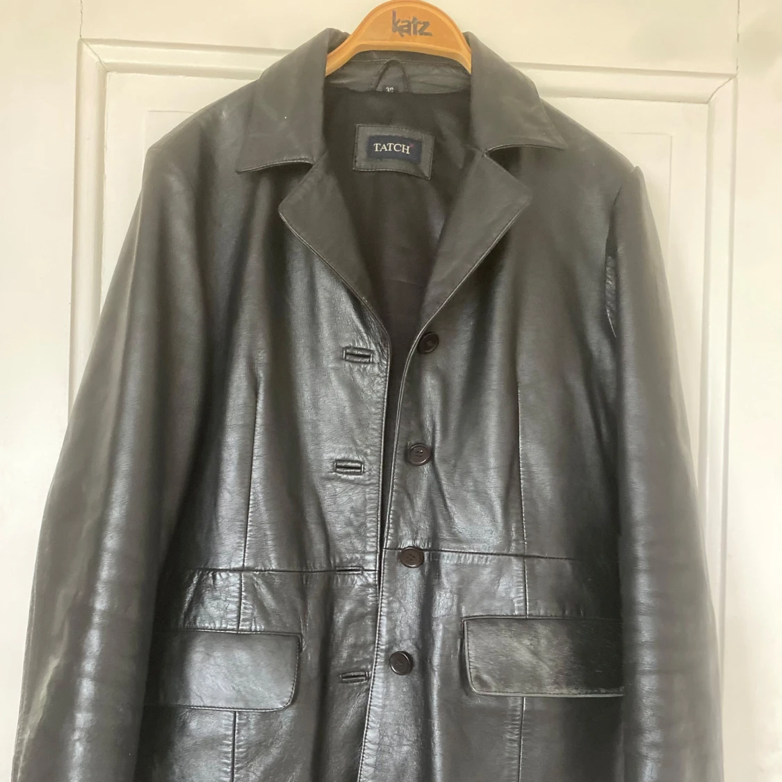 Svart läderjacka ifrån Tatch - 3