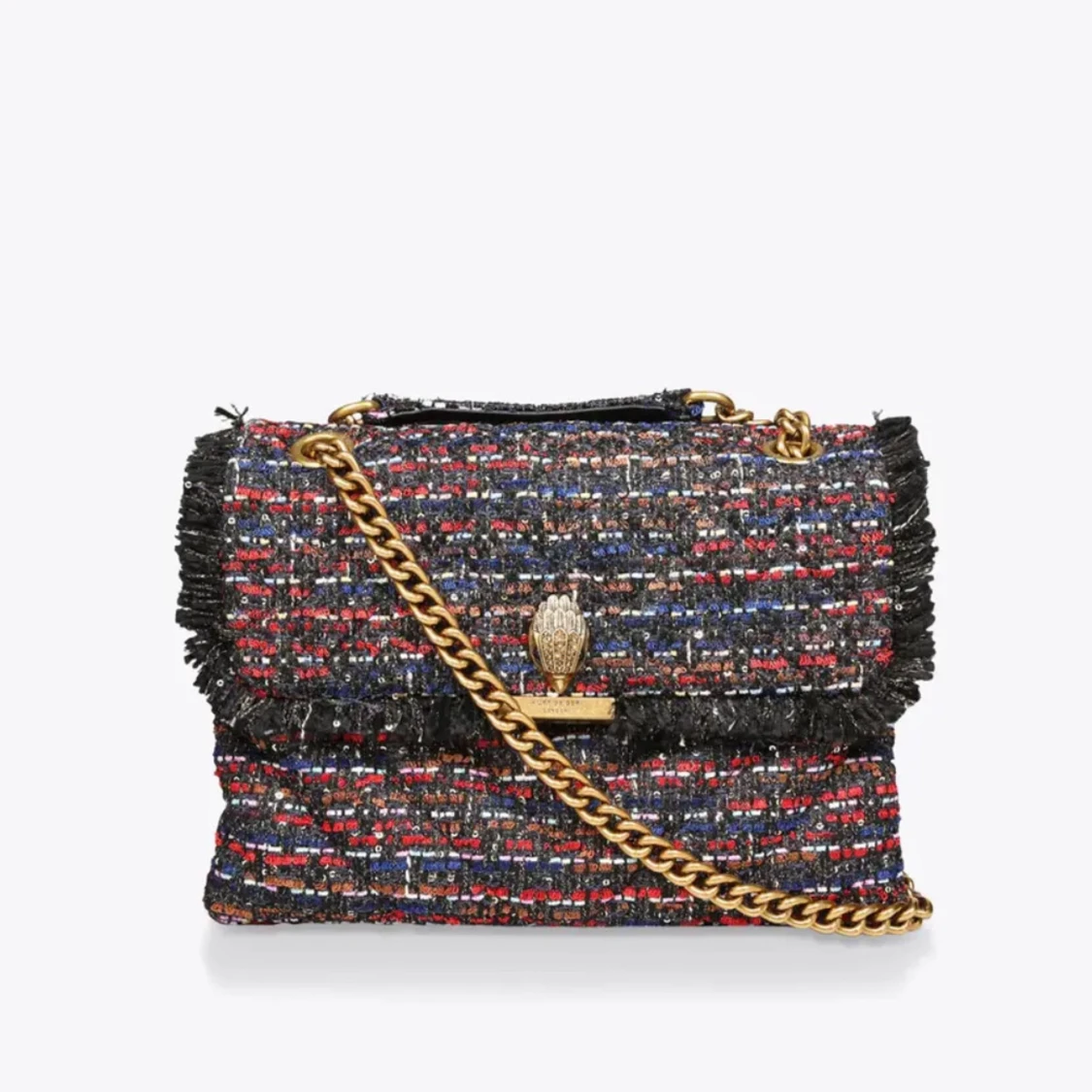 Flerfärgad axelväska med kedja