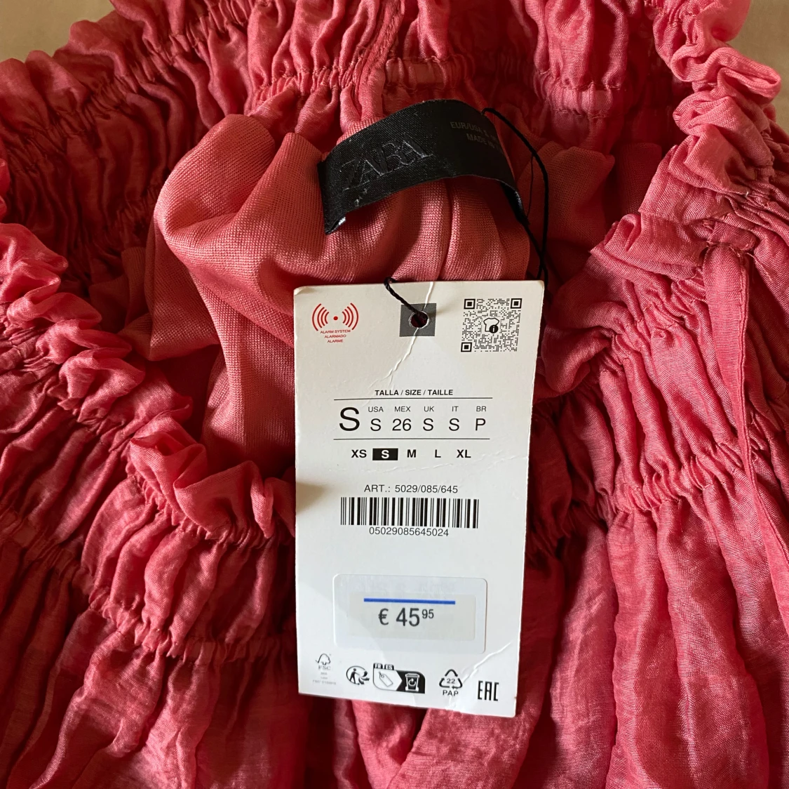 Rosa maxikjol från Zara med volang - 2