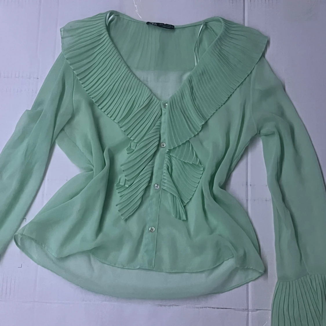 Fin turkose grön blus