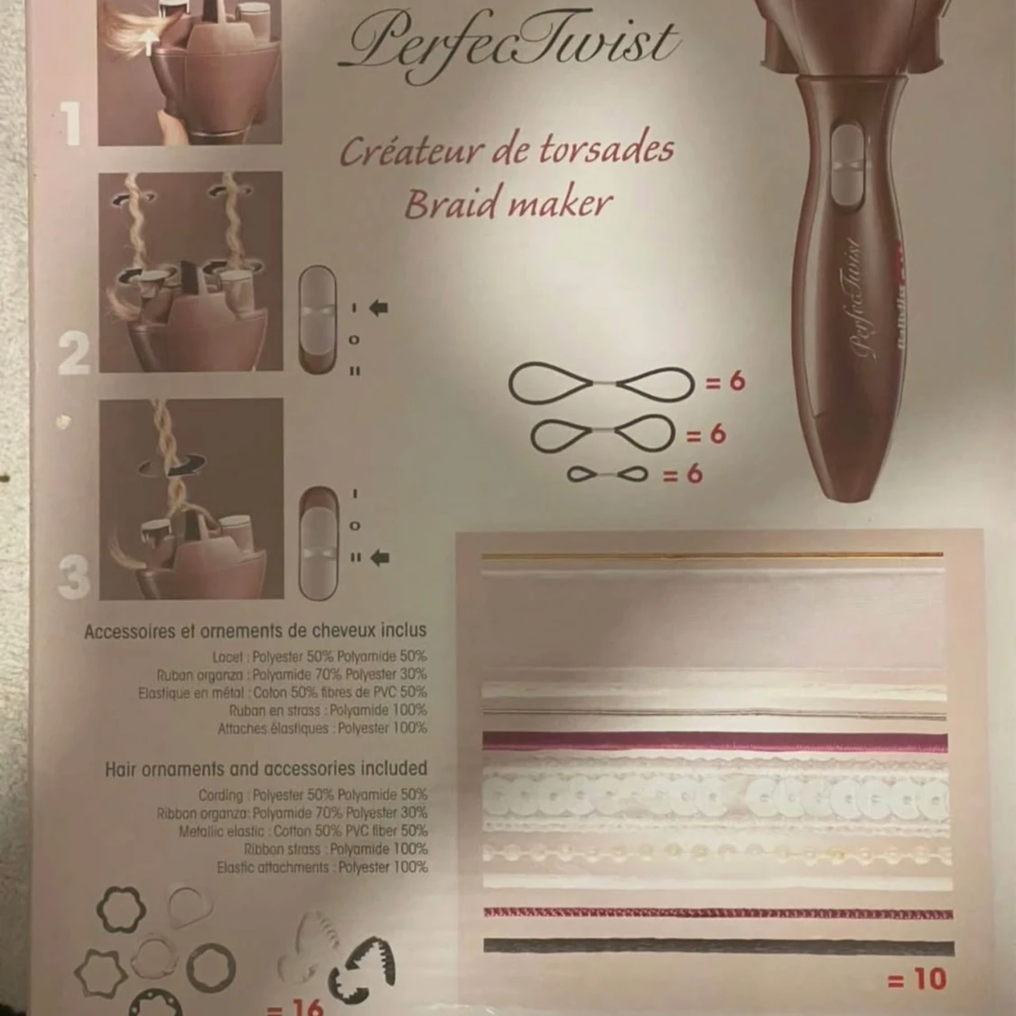 PerfectTwist flätmaskin med tillbehör - 1