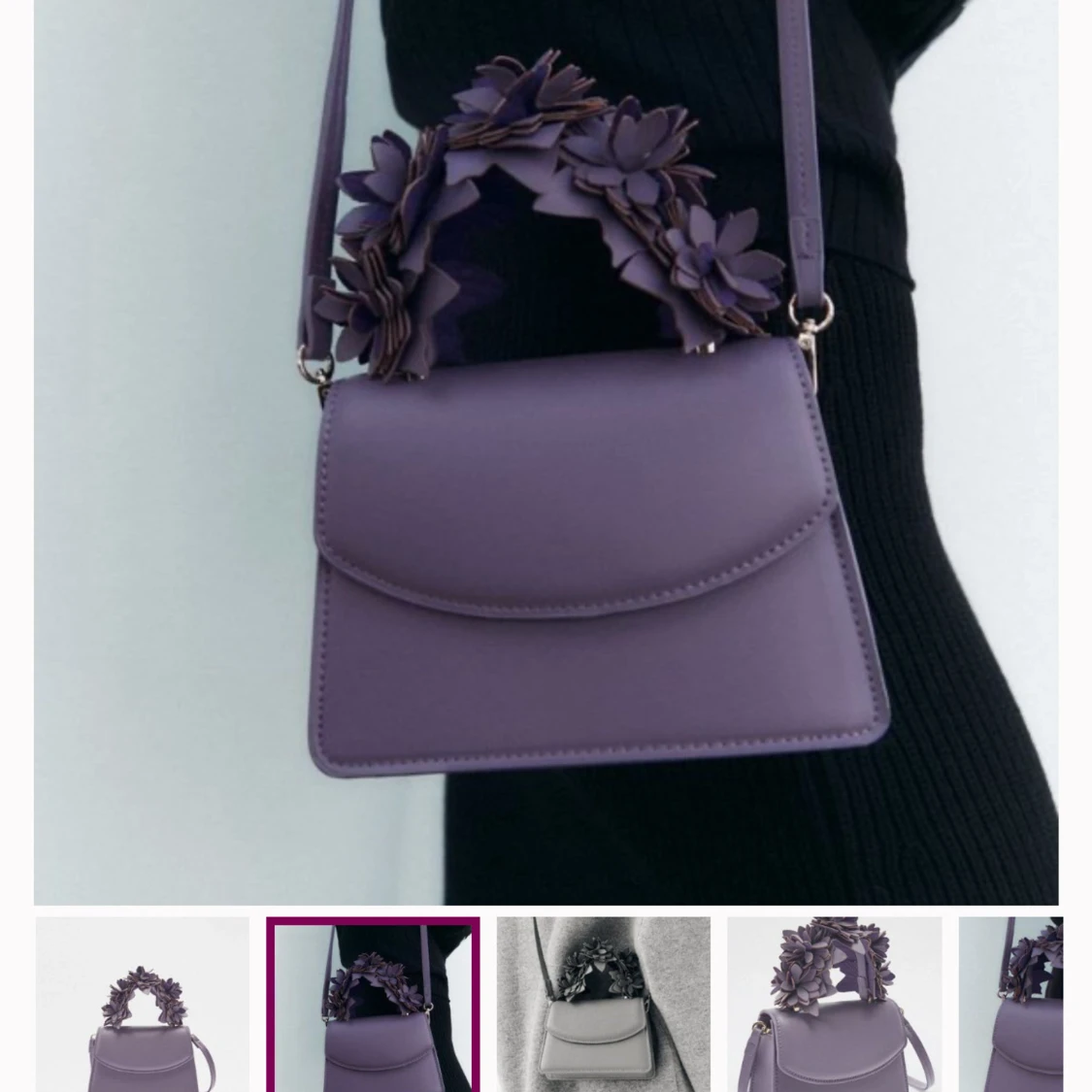 Lila handväska från Zara - 4