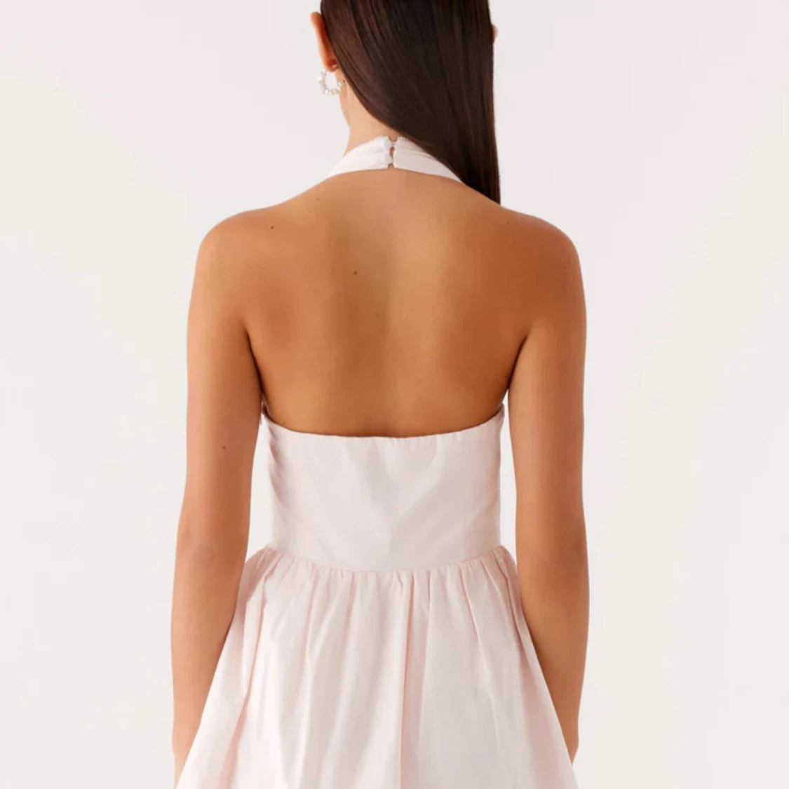 Ljusrosa halterneck kortklänning - 3