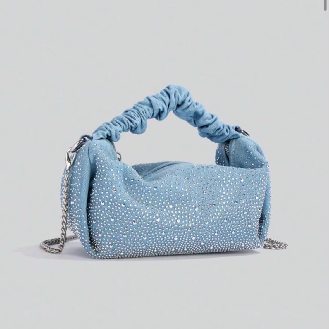 Blå glittrig väska - 1