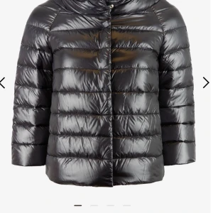 Herno dunjacka som ny! - Svart, kort dunjacka från Herno. Jackan har en hög krage och trekvartsärmar. Stängs med tryckknappar framtill. Köpt på Ströms , endast testad !  Nypris 6000kr   Italiensk 42=38:a svensk storlek   Produktbeskrivning Ikoniskt material från Herno 20 denier Nylon ¾ Ärmlängd Normal passform Hög krage med vid passform Dold tryckknappar Dolda fickor i sömmen Vattenavvisande