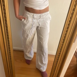 Vita linnebyxor  - Superfina vita linnebyxor 