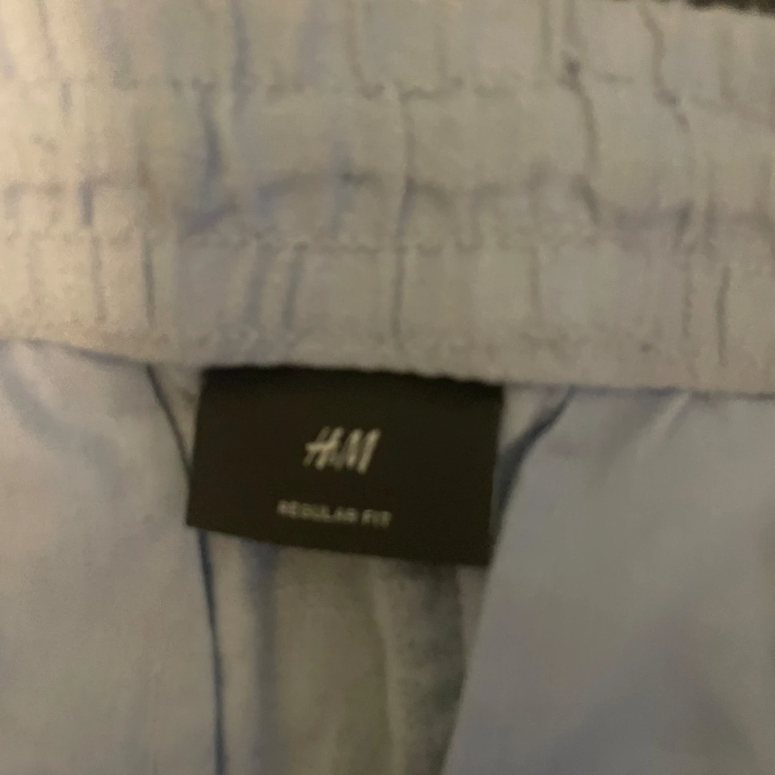 Ljusblå linneshorts från H&M - 2