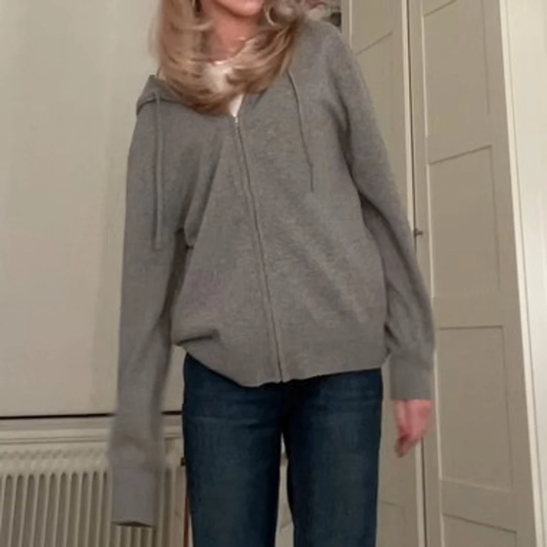 Kashmir zip up tröja