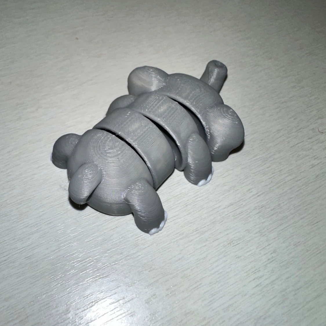 Grå 3D-printad elefantfigur - 1