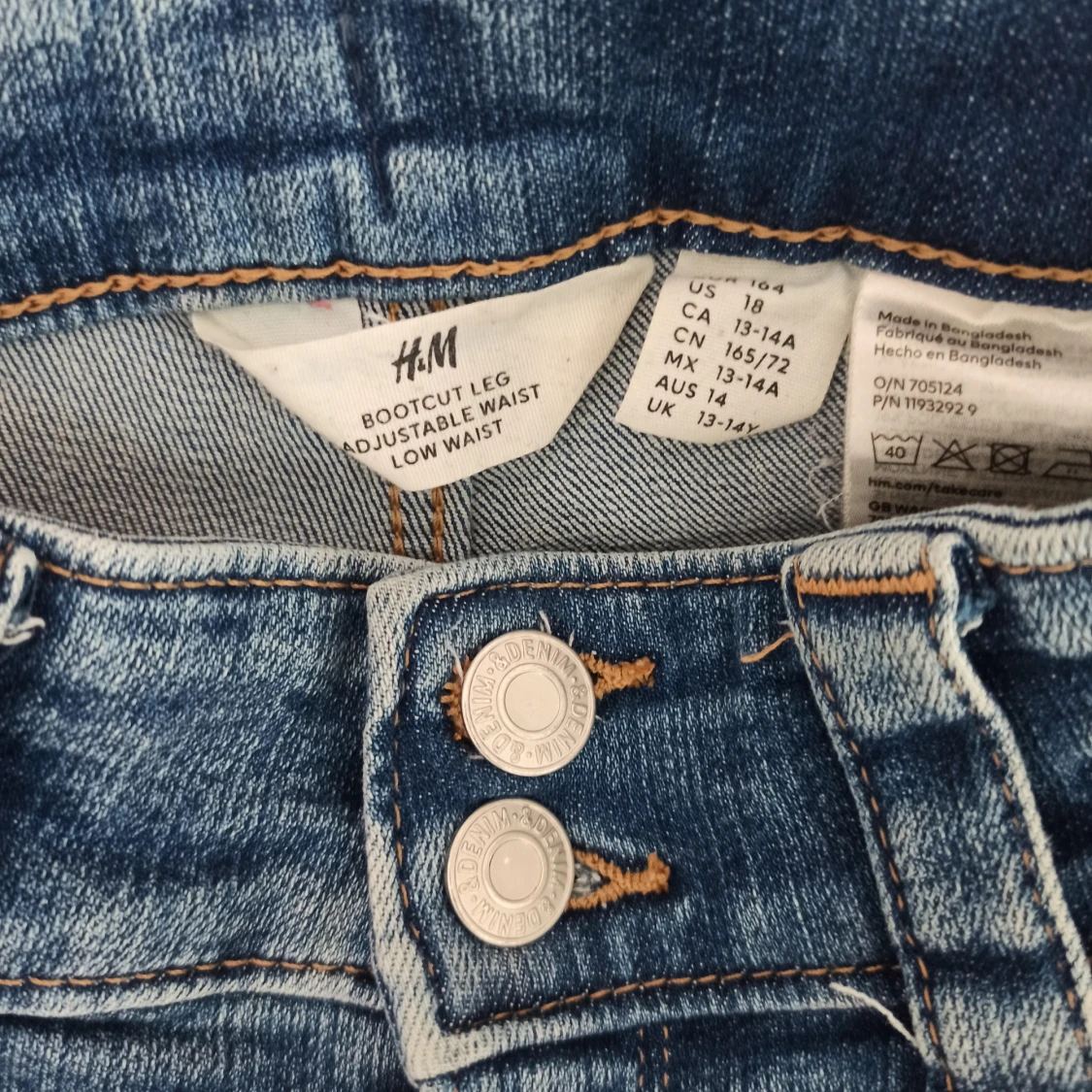 Lågmidjade blåa jeans från H&M - 3