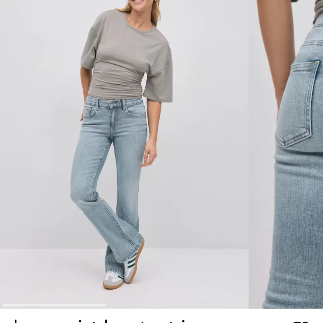 Ljusblå bootcut jeans