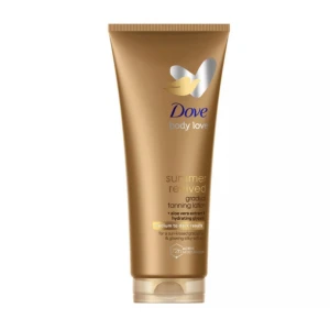 Dove Tanning Lotion - Säljer min Dove Summer Revived Gradual Tanning Lotion för medium till mörka hudtoner. Innehåller aloe vera extrakt och återfuktande glycerin. Säljer pågrund av att den aldrig kommer till användning. Obs. Går ej ned i pris