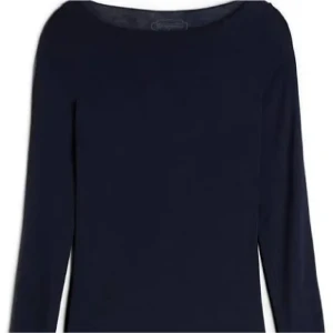 Mörkblå intimissimi tröja  - En stilren mörkblå långärmad tröja med enkel design och rund halsringning. Perfekt för dig som gillar en clean och klassisk look. Passar till jeans eller kjol för en avslappnad vibe. Andvänder endast ca 4 ggr