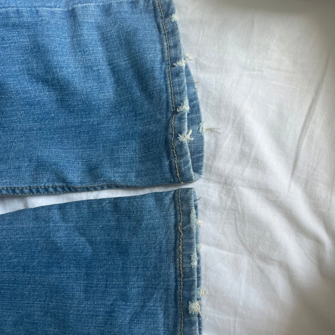 lågmidjade bootcut flare blå jeans - 4