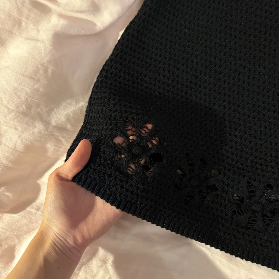 Svart stickad kjol  - 1