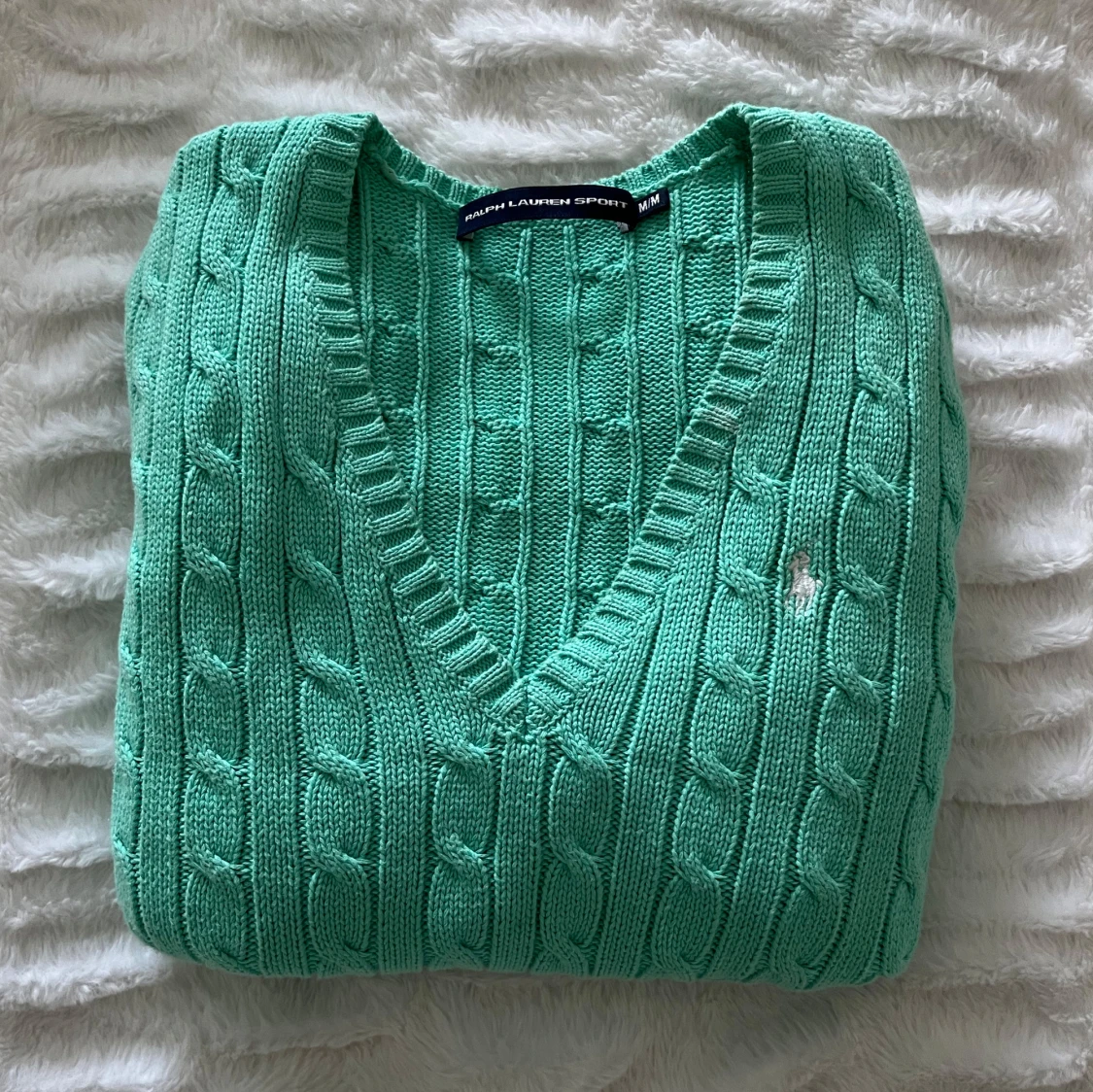 Mintgrön stickad tröja från Ralph Lauren - 3