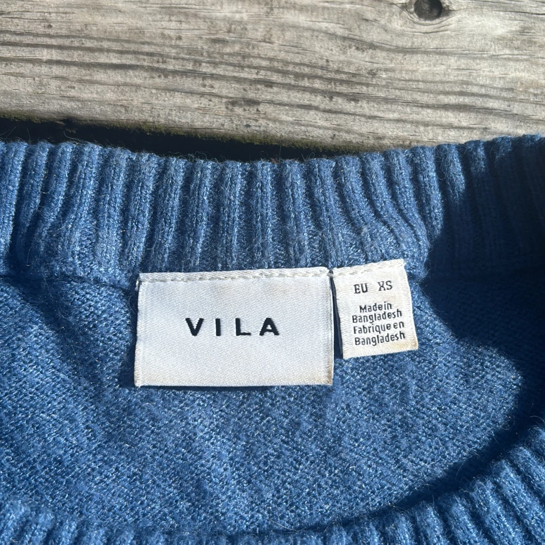 Blå stickad tröja från Vila XS - 3