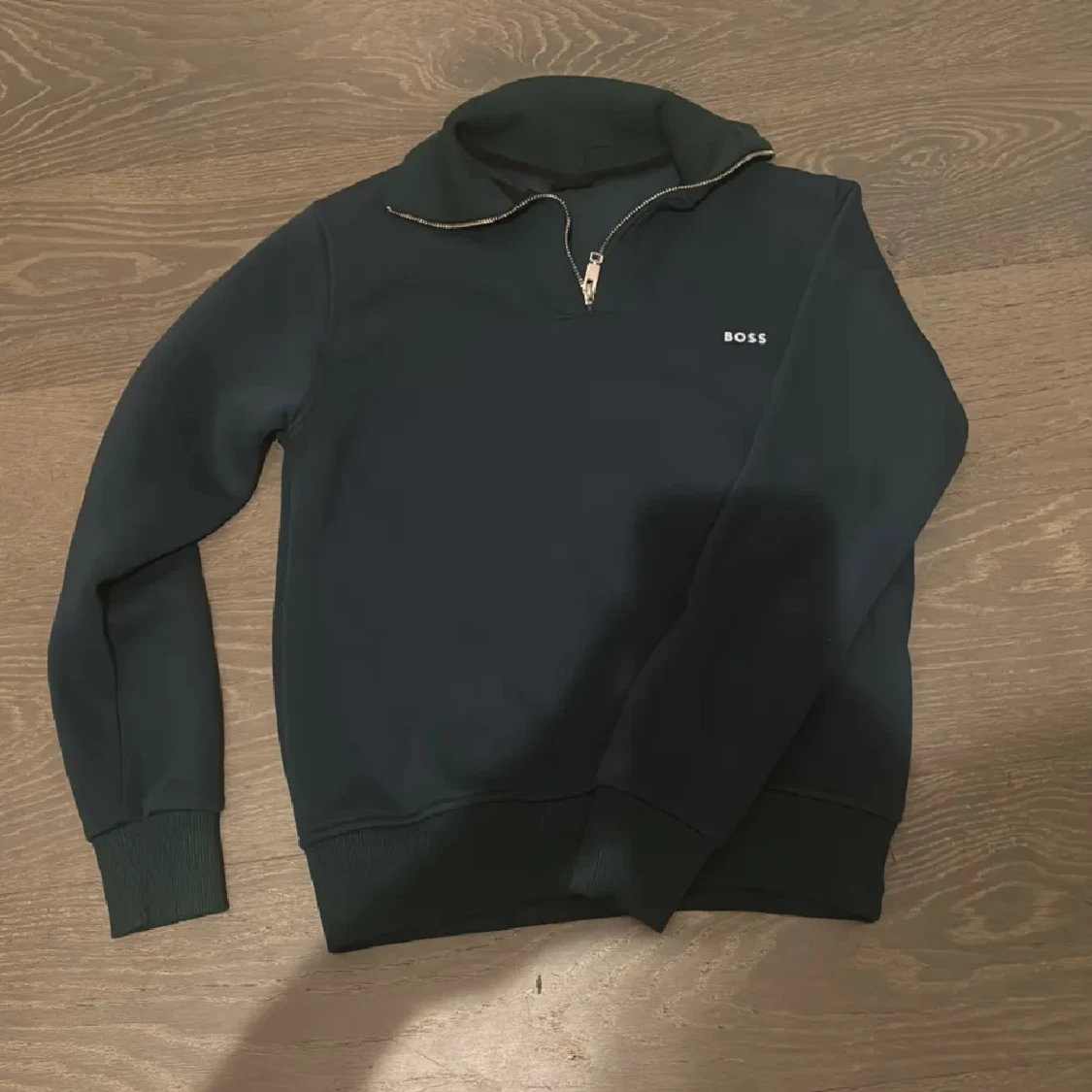 Mörkgrön half zip tröja från BOSS - 2