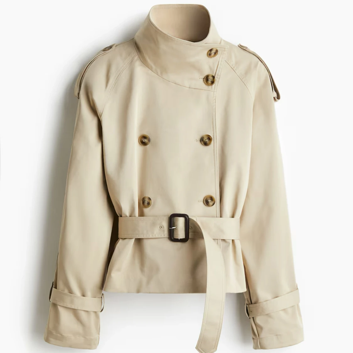 Beige trenchcoat med bälte