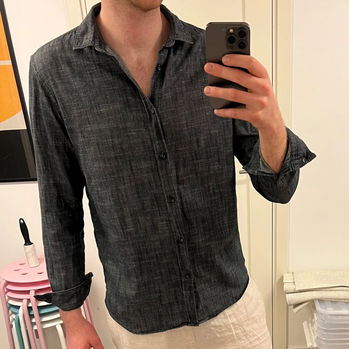 Mörkgrå skjorta från Selected Homme - 2