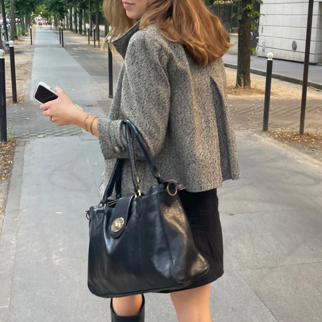 Grå ull-kappa trekvartsärmad - 2