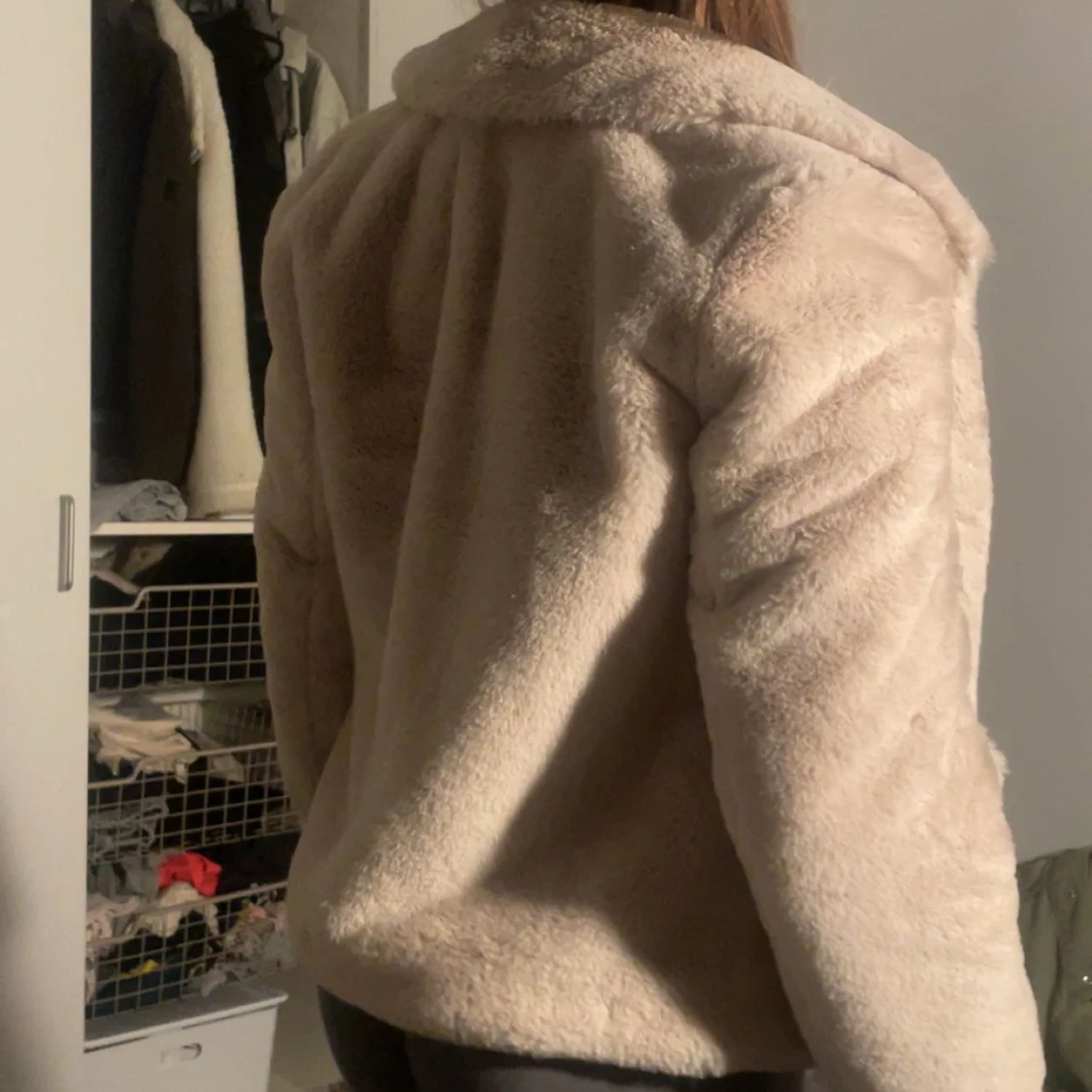 Beige teddyjacka - 1