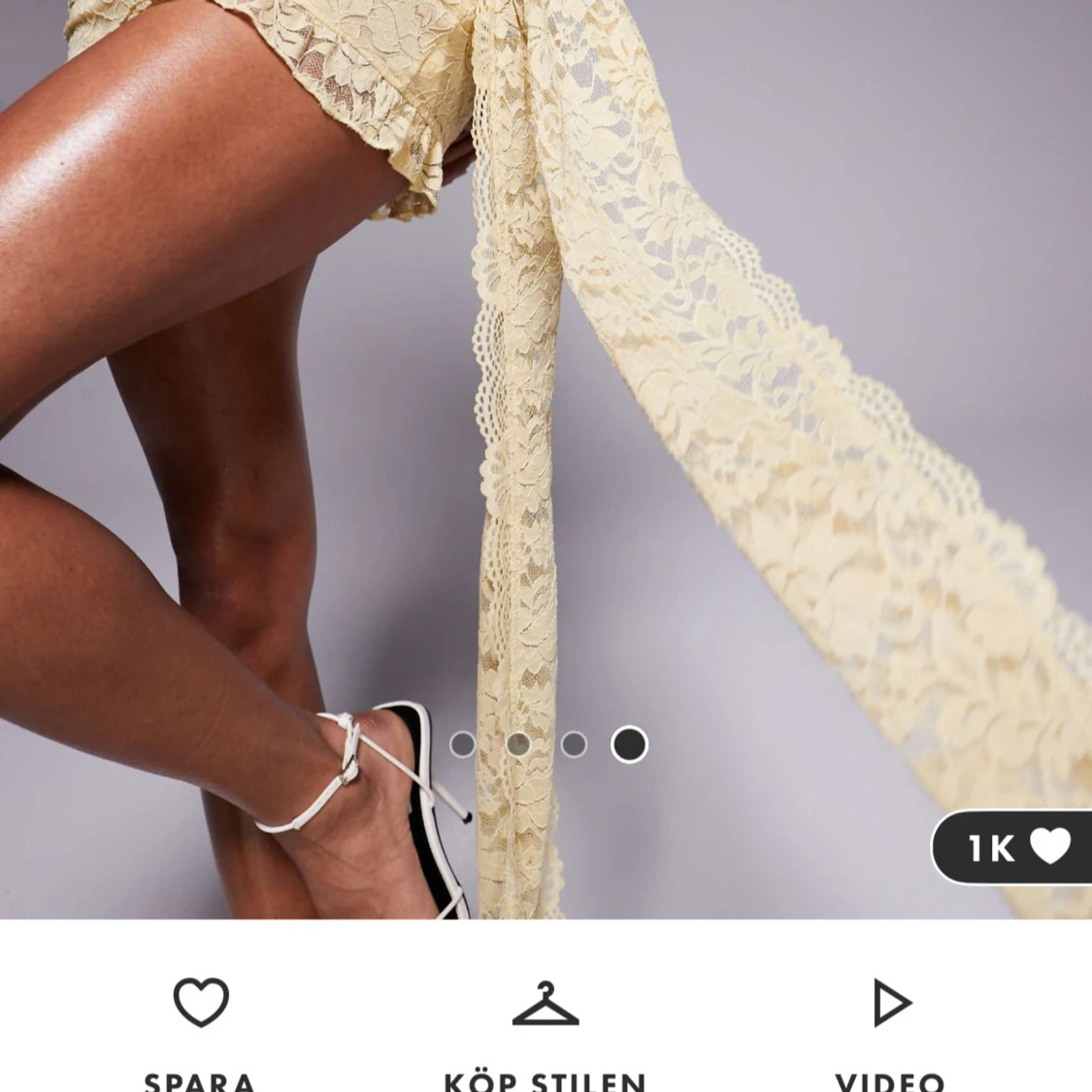 Gul spetsklänning murci  - 3